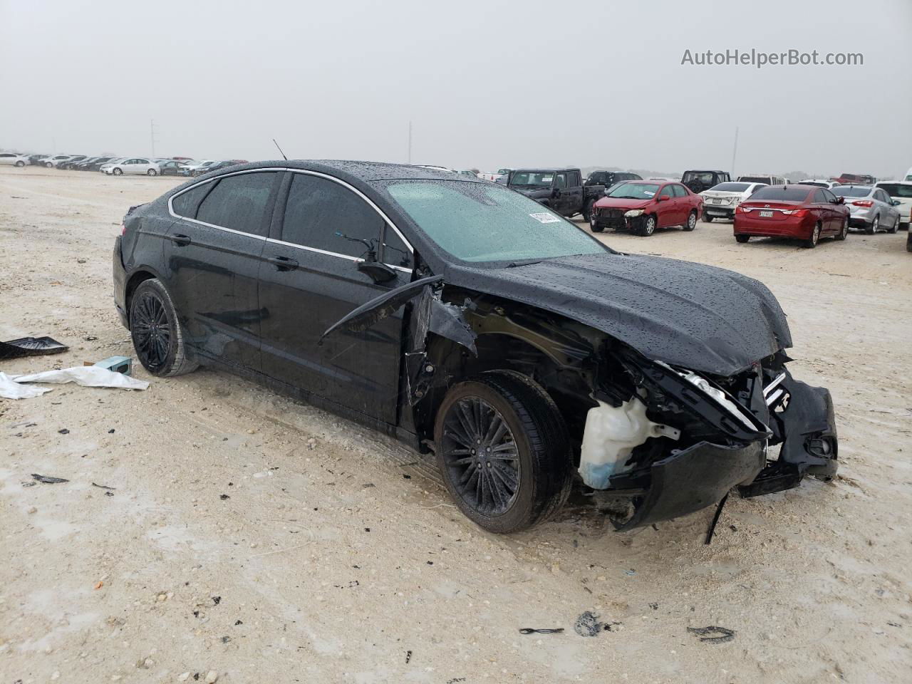 2013 Ford Fusion Se Black vin: 3FA6P0HR1DR290818