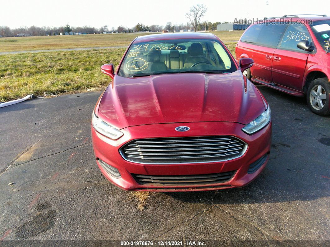 2013 Ford Fusion Se Red vin: 3FA6P0HR1DR321386