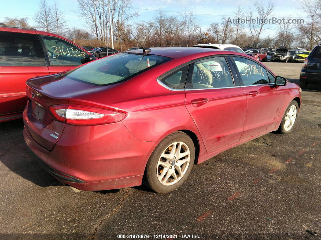 2013 Ford Fusion Se Red vin: 3FA6P0HR1DR321386