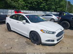 2013 Ford Fusion Se White vin: 3FA6P0HR1DR337023