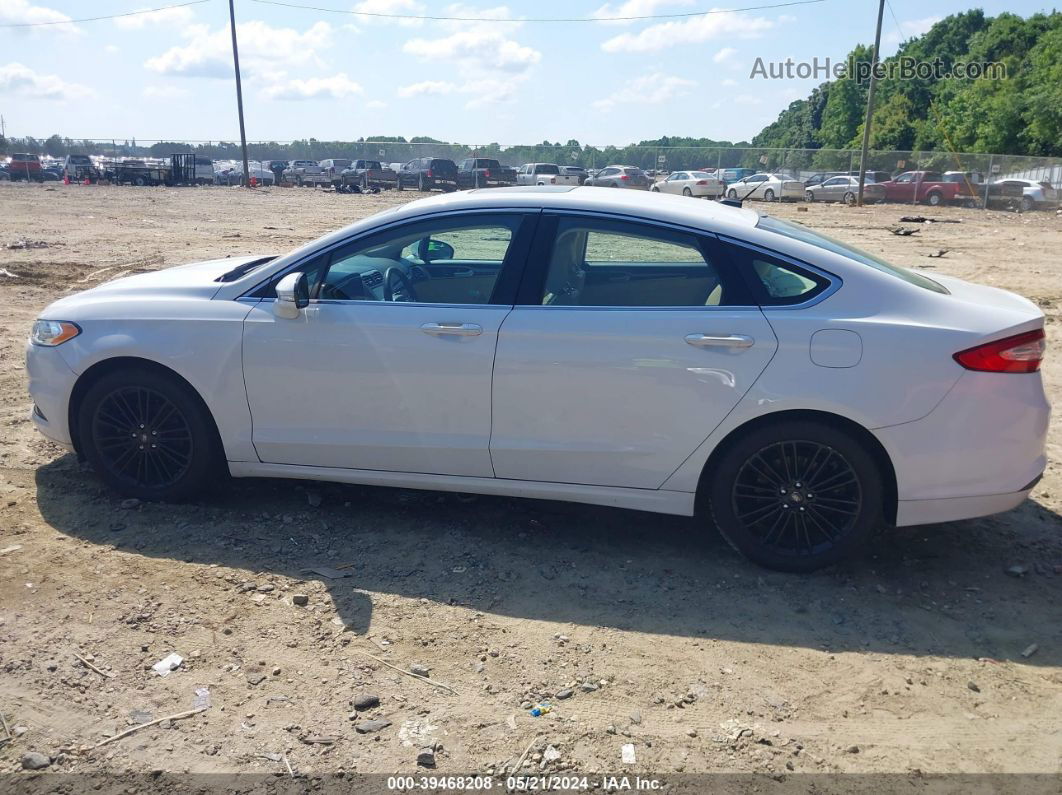 2013 Ford Fusion Se White vin: 3FA6P0HR1DR337023