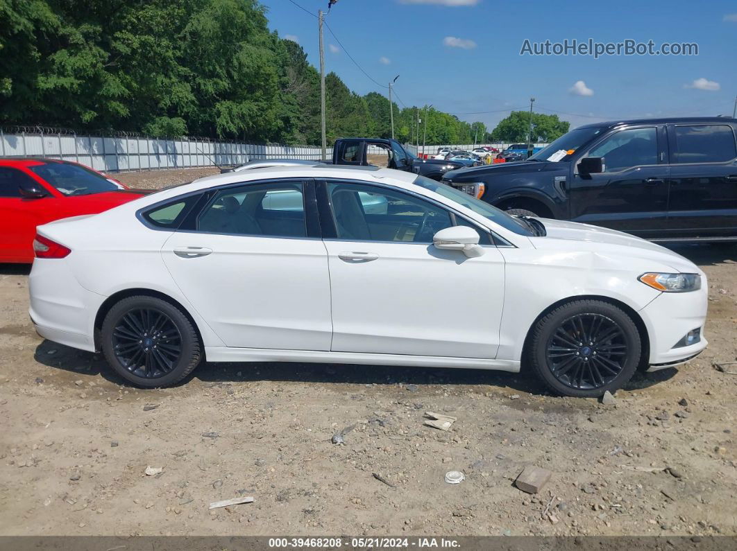 2013 Ford Fusion Se White vin: 3FA6P0HR1DR337023