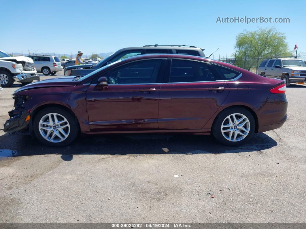 2013 Ford Fusion Se Burgundy vin: 3FA6P0HR2DR102968