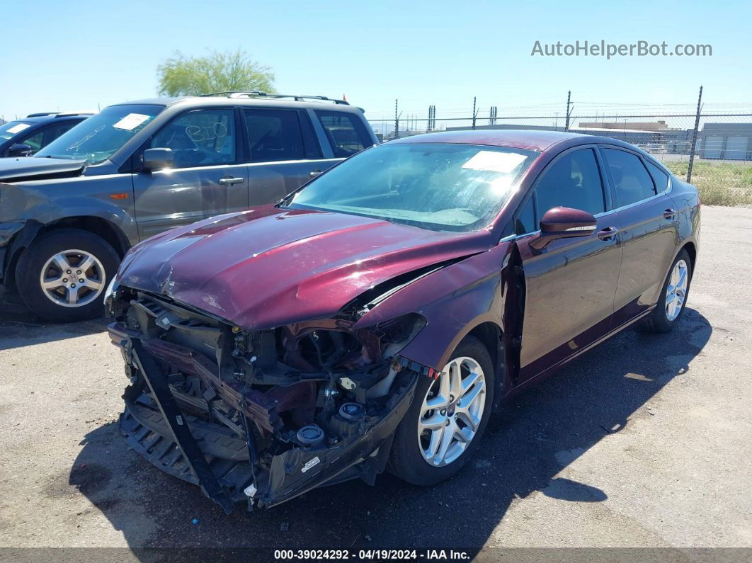 2013 Ford Fusion Se Burgundy vin: 3FA6P0HR2DR102968