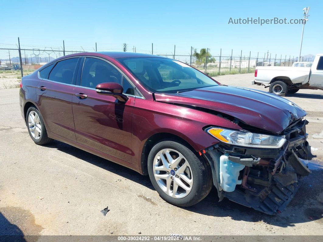 2013 Ford Fusion Se Burgundy vin: 3FA6P0HR2DR102968