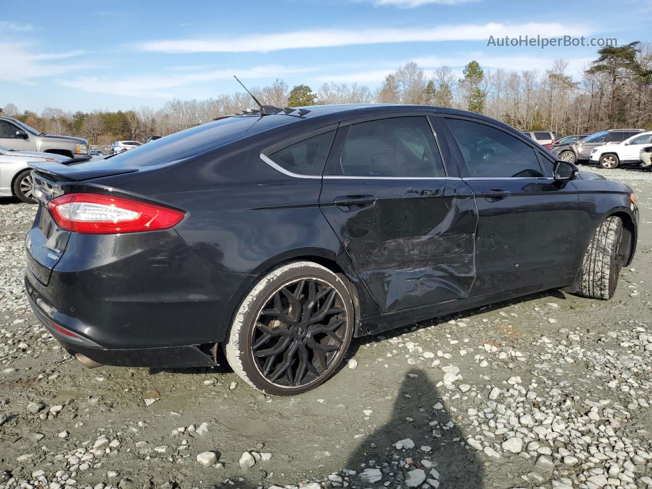 2013 Ford Fusion Se Black vin: 3FA6P0HR2DR130155