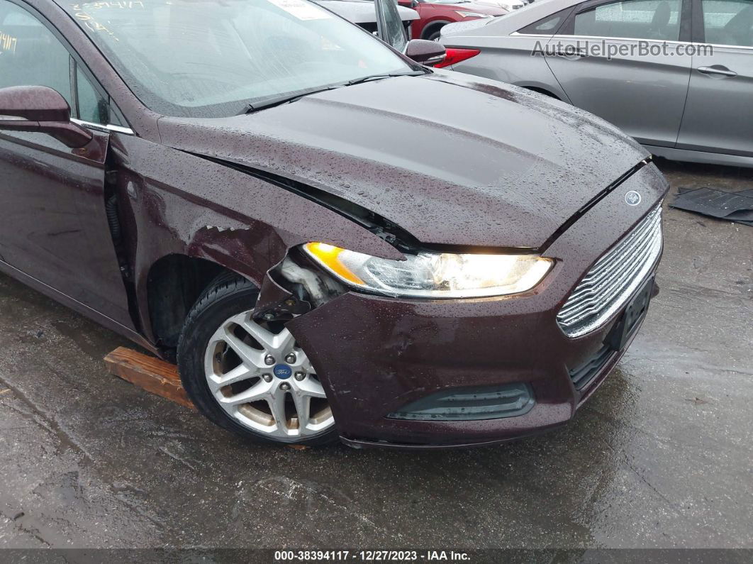 2013 Ford Fusion Se Burgundy vin: 3FA6P0HR2DR266074