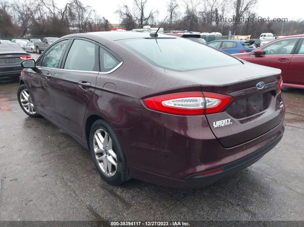 2013 Ford Fusion Se Burgundy vin: 3FA6P0HR2DR266074