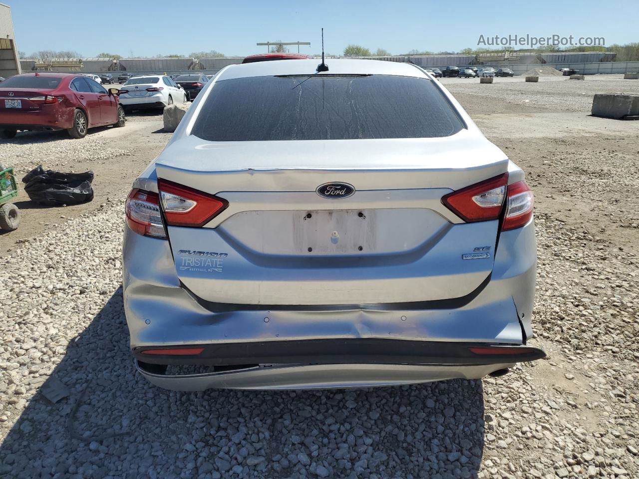 2013 Ford Fusion Se Silver vin: 3FA6P0HR2DR309490