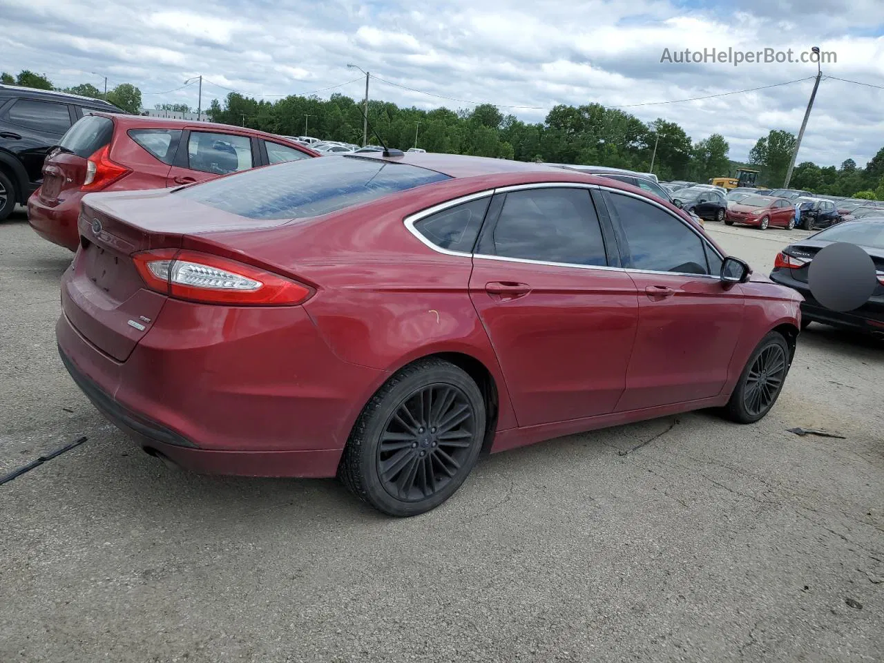 2013 Ford Fusion Se Red vin: 3FA6P0HR2DR341582