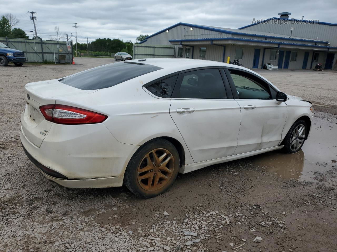 2013 Ford Fusion Se White vin: 3FA6P0HR2DR381371