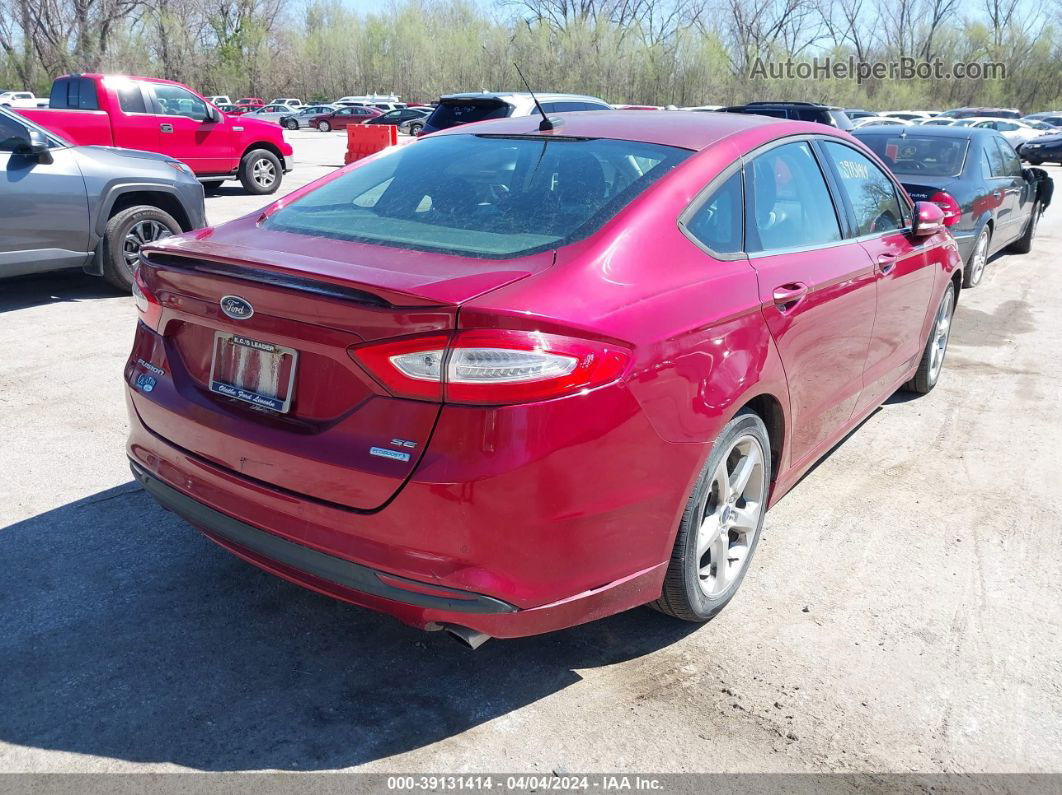 2013 Ford Fusion Se Red vin: 3FA6P0HR3DR102848