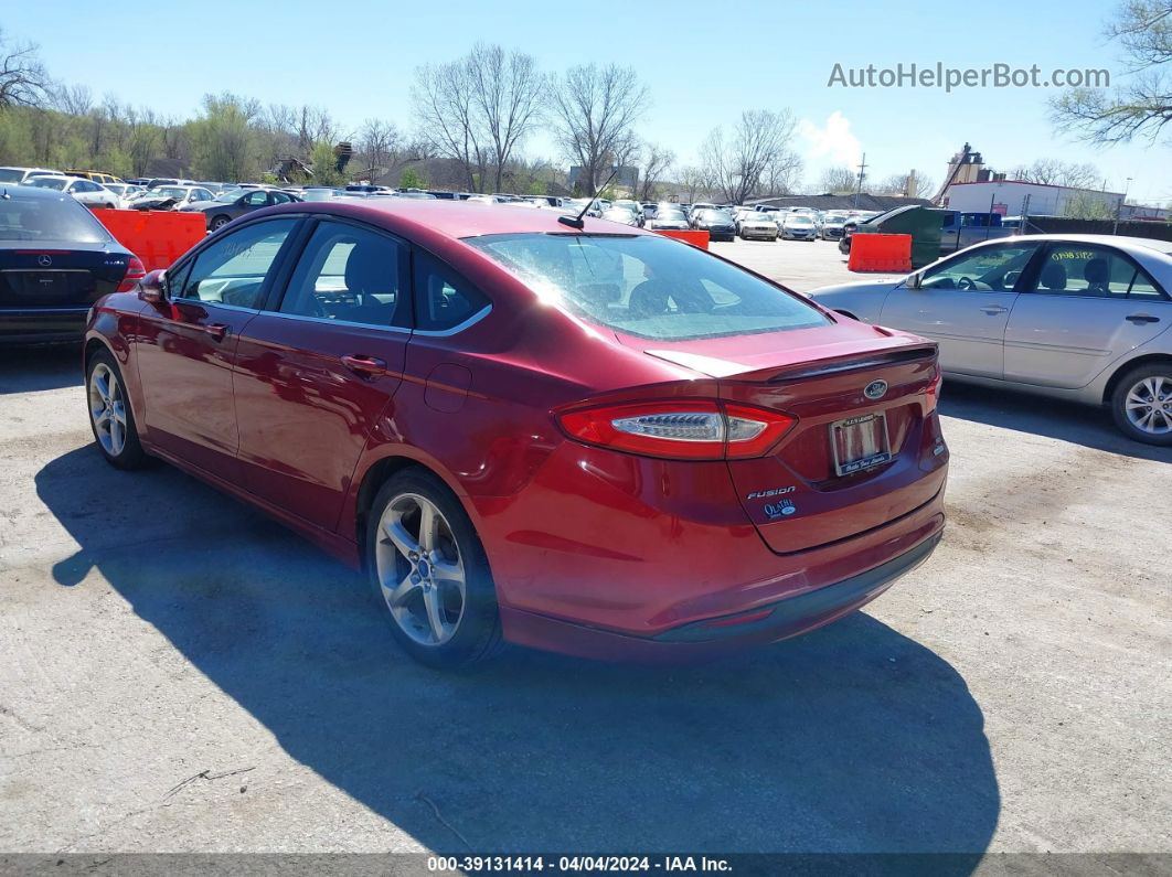 2013 Ford Fusion Se Red vin: 3FA6P0HR3DR102848