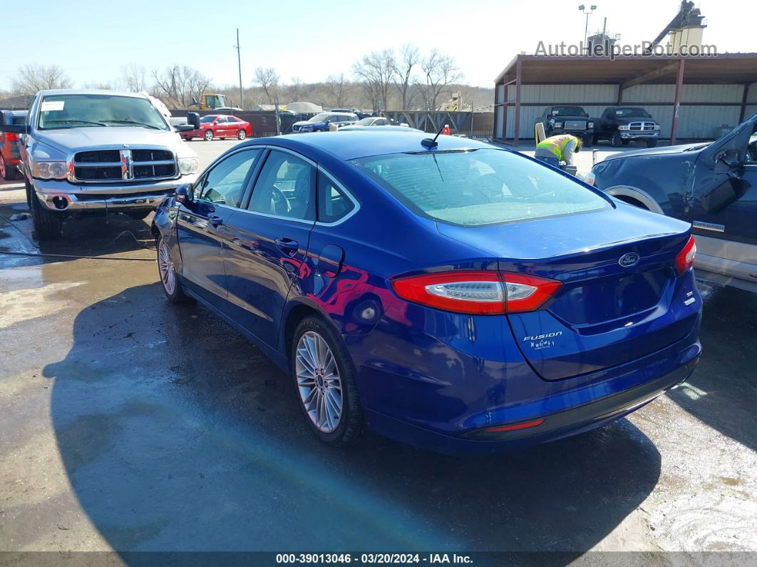 2013 Ford Fusion Se Blue vin: 3FA6P0HR3DR111324