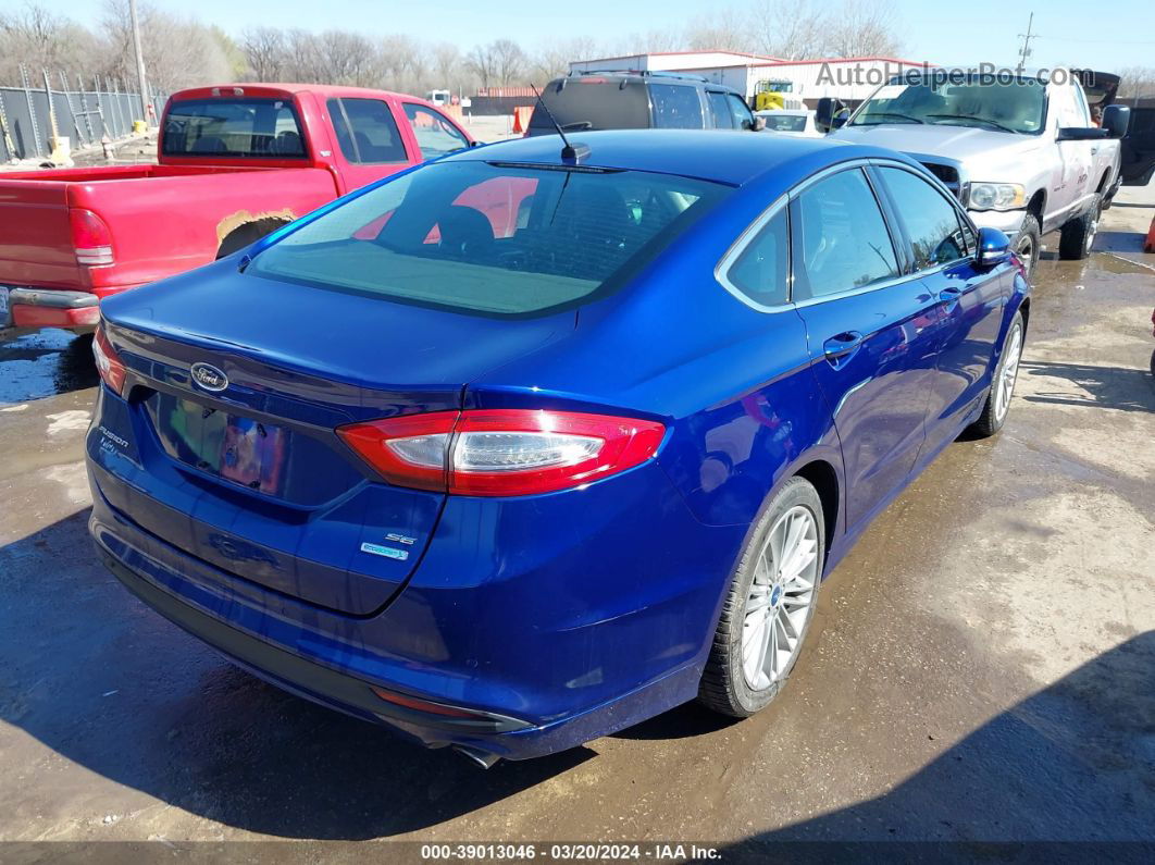 2013 Ford Fusion Se Blue vin: 3FA6P0HR3DR111324