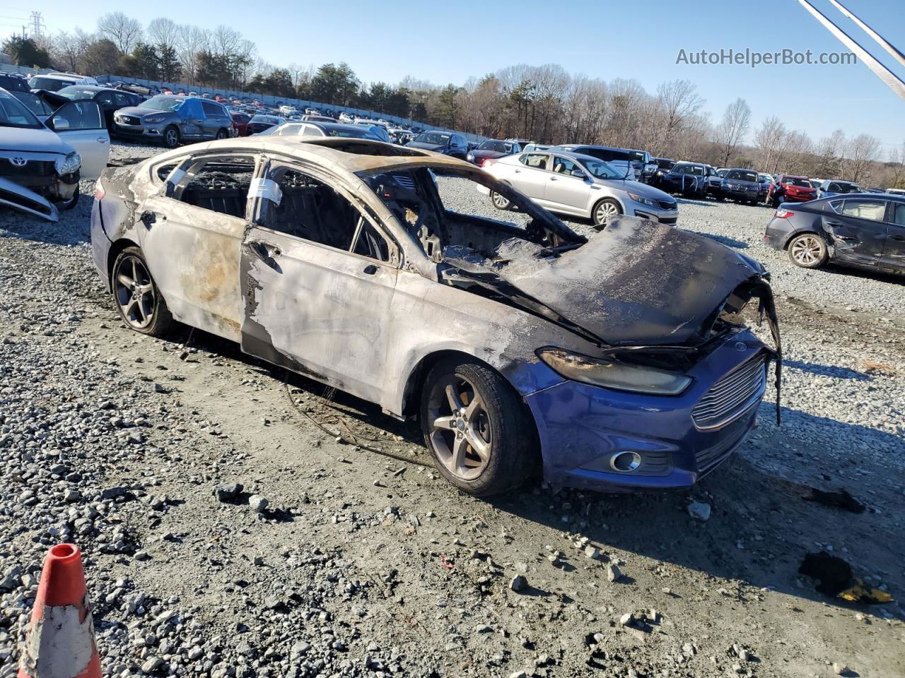 2013 Ford Fusion Se Blue vin: 3FA6P0HR3DR123831