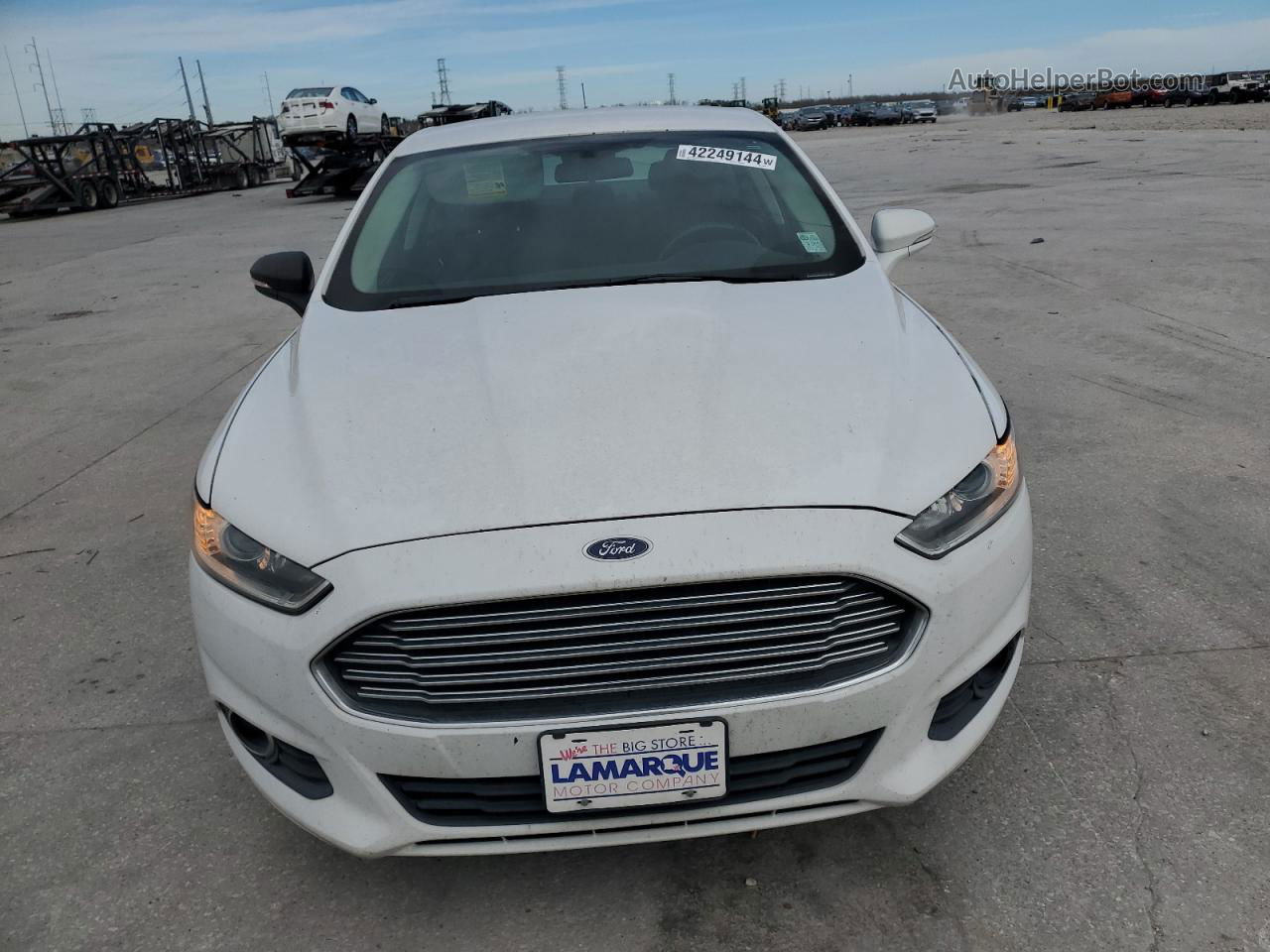 2013 Ford Fusion Se White vin: 3FA6P0HR3DR198190