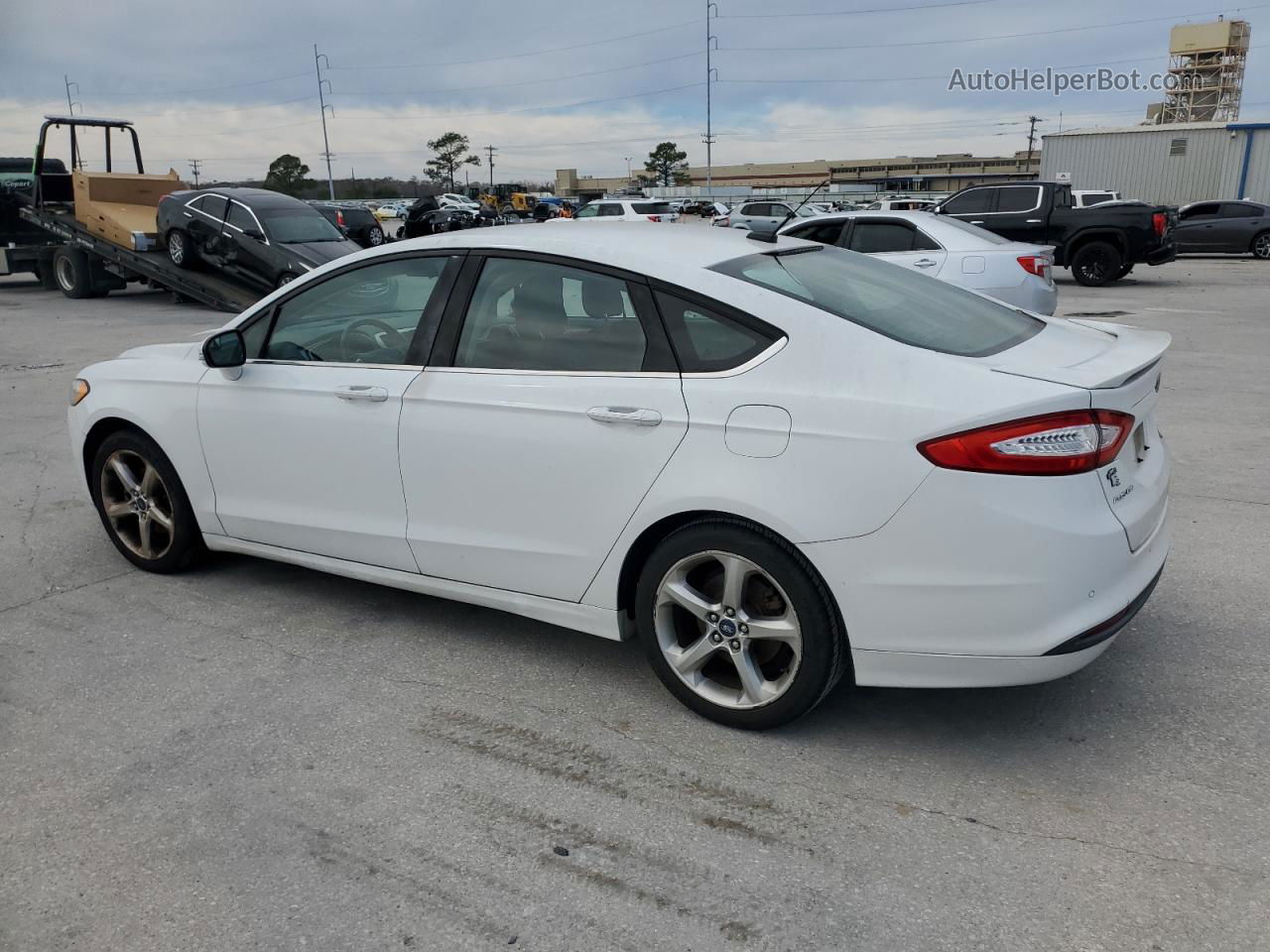 2013 Ford Fusion Se White vin: 3FA6P0HR3DR198190