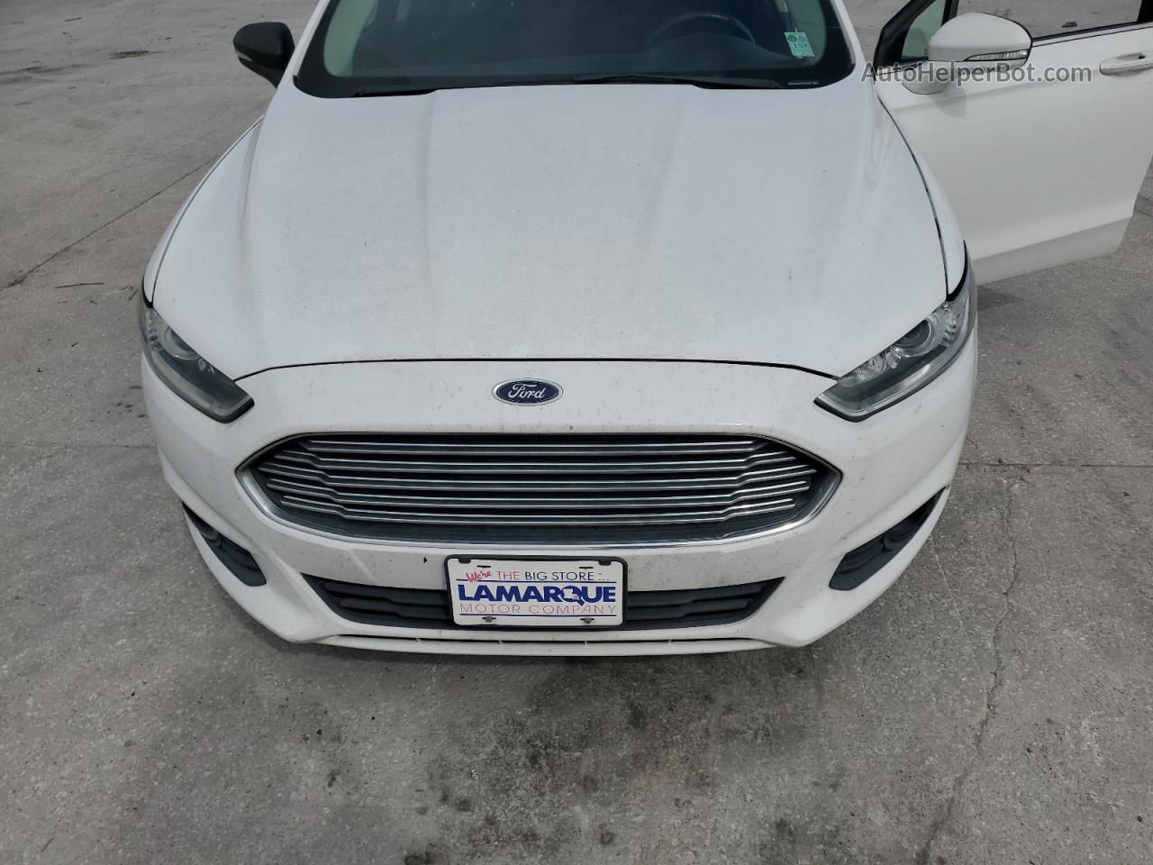 2013 Ford Fusion Se White vin: 3FA6P0HR3DR198190