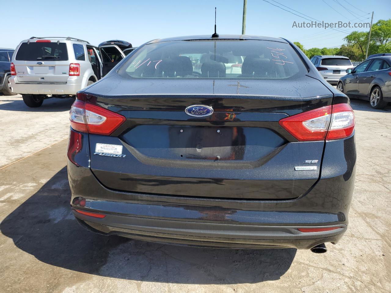 2013 Ford Fusion Se Black vin: 3FA6P0HR3DR204506