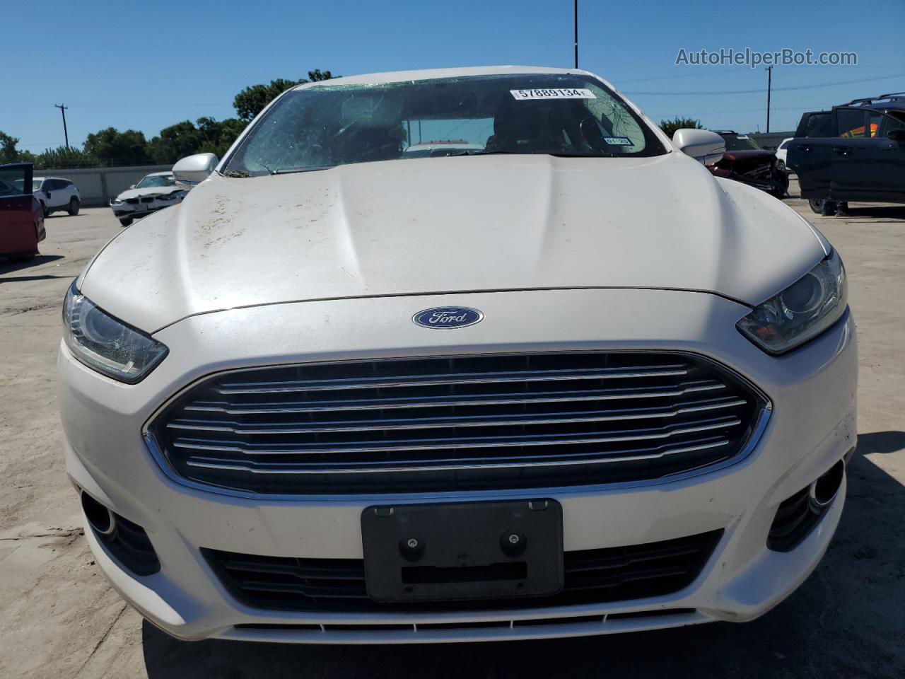 2013 Ford Fusion Se White vin: 3FA6P0HR3DR312785