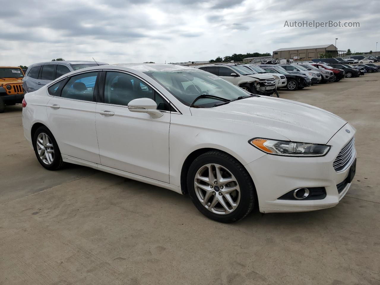 2013 Ford Fusion Se White vin: 3FA6P0HR3DR312785