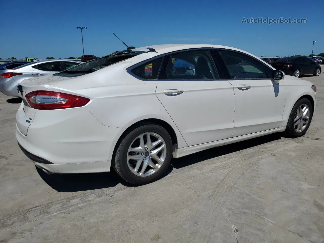 2013 Ford Fusion Se White vin: 3FA6P0HR3DR312785