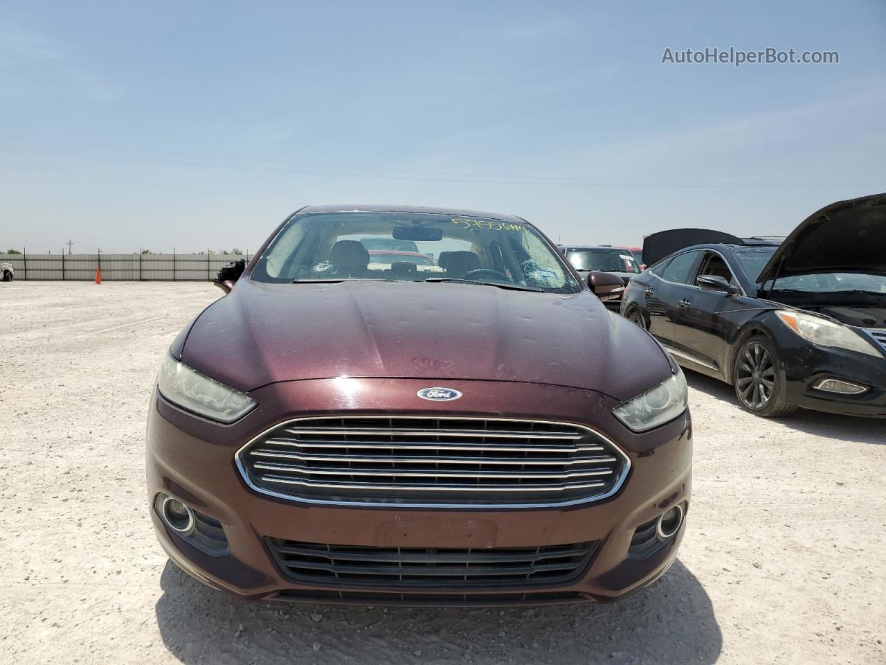 2013 Ford Fusion Se Burgundy vin: 3FA6P0HR3DR378673