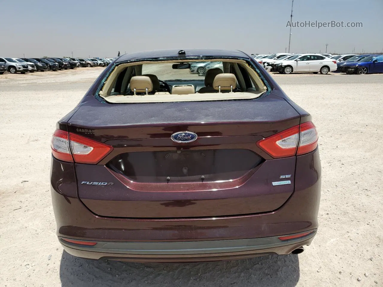 2013 Ford Fusion Se Burgundy vin: 3FA6P0HR3DR378673