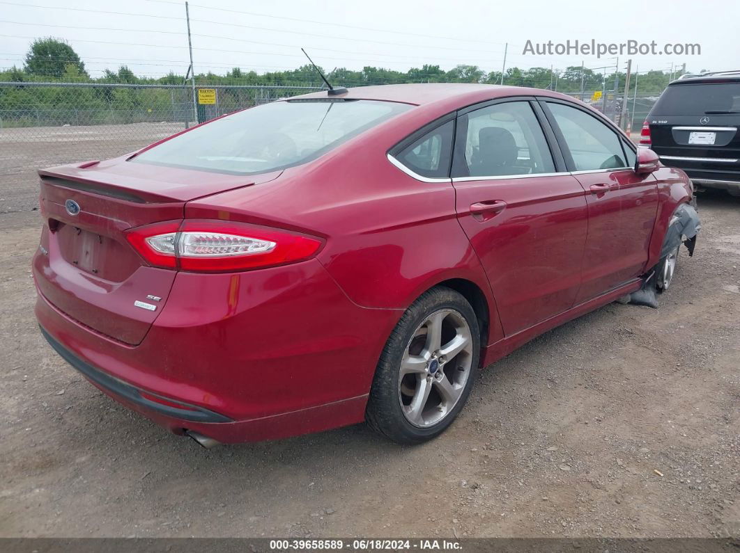 2013 Ford Fusion Se Red vin: 3FA6P0HR3DR383887