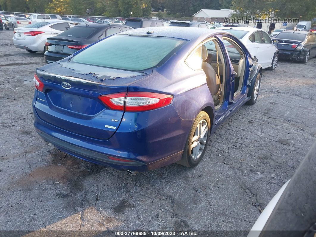 2013 Ford Fusion Se Blue vin: 3FA6P0HR4DR143943