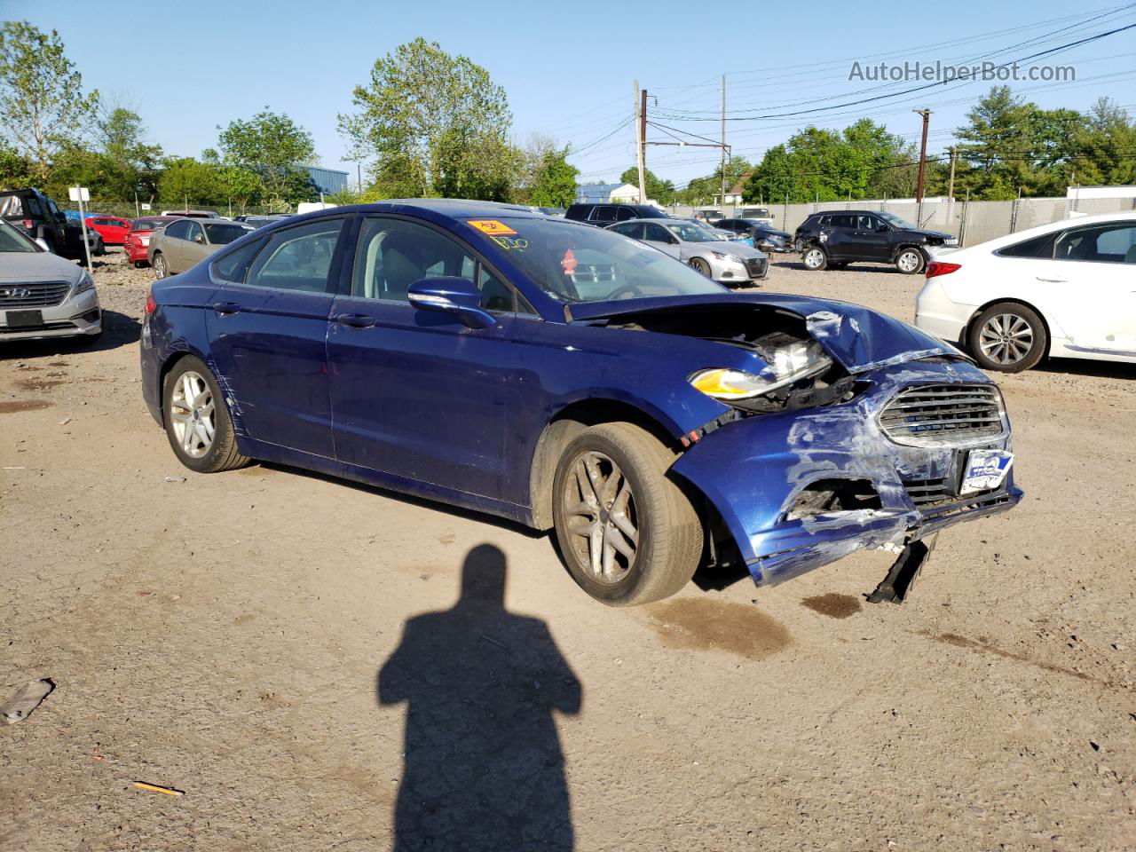 2013 Ford Fusion Se Blue vin: 3FA6P0HR4DR158345