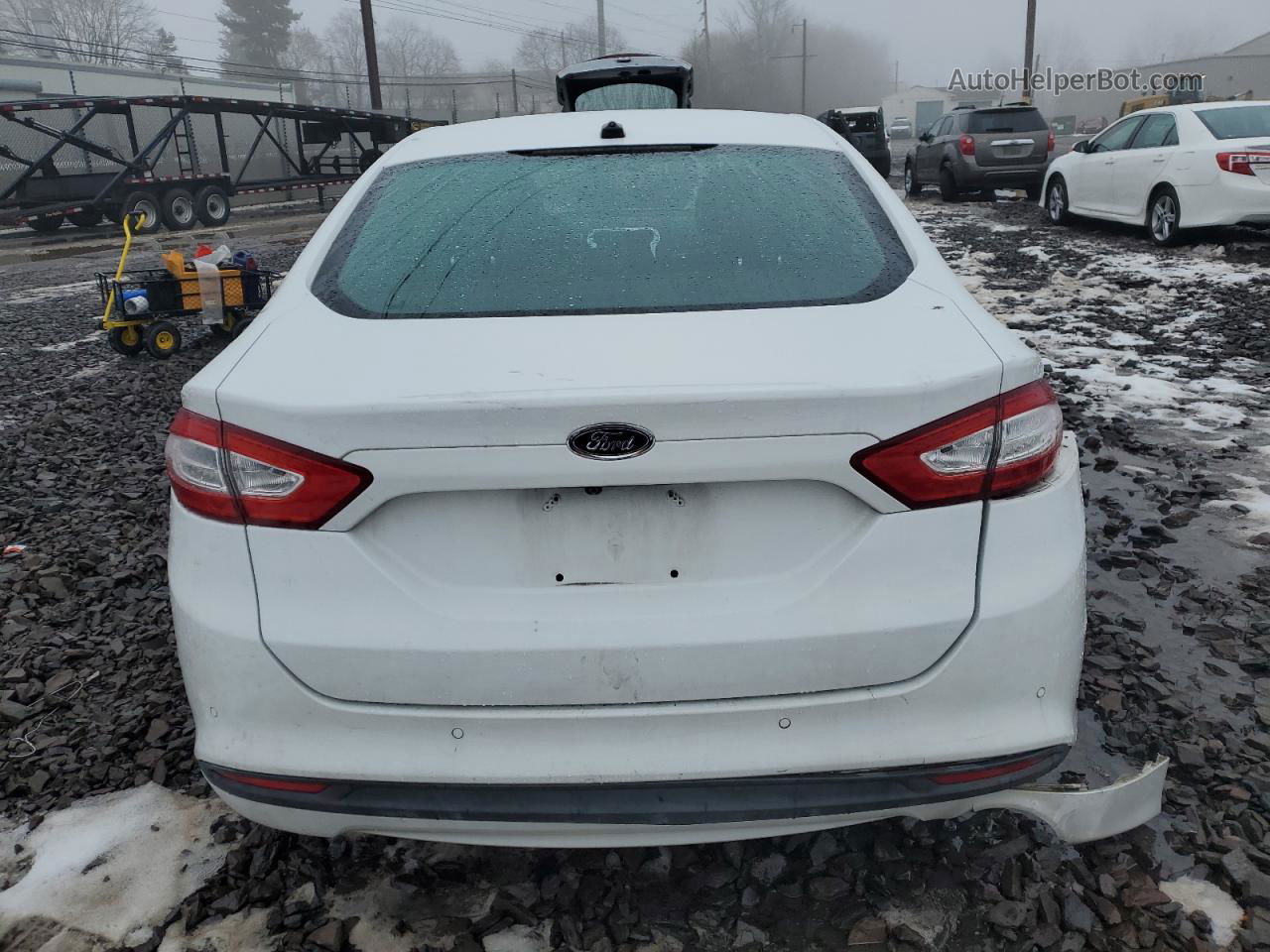 2013 Ford Fusion Se White vin: 3FA6P0HR4DR158622