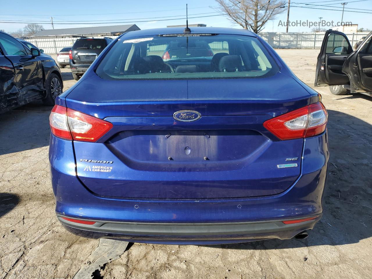 2013 Ford Fusion Se Синий vin: 3FA6P0HR4DR381775