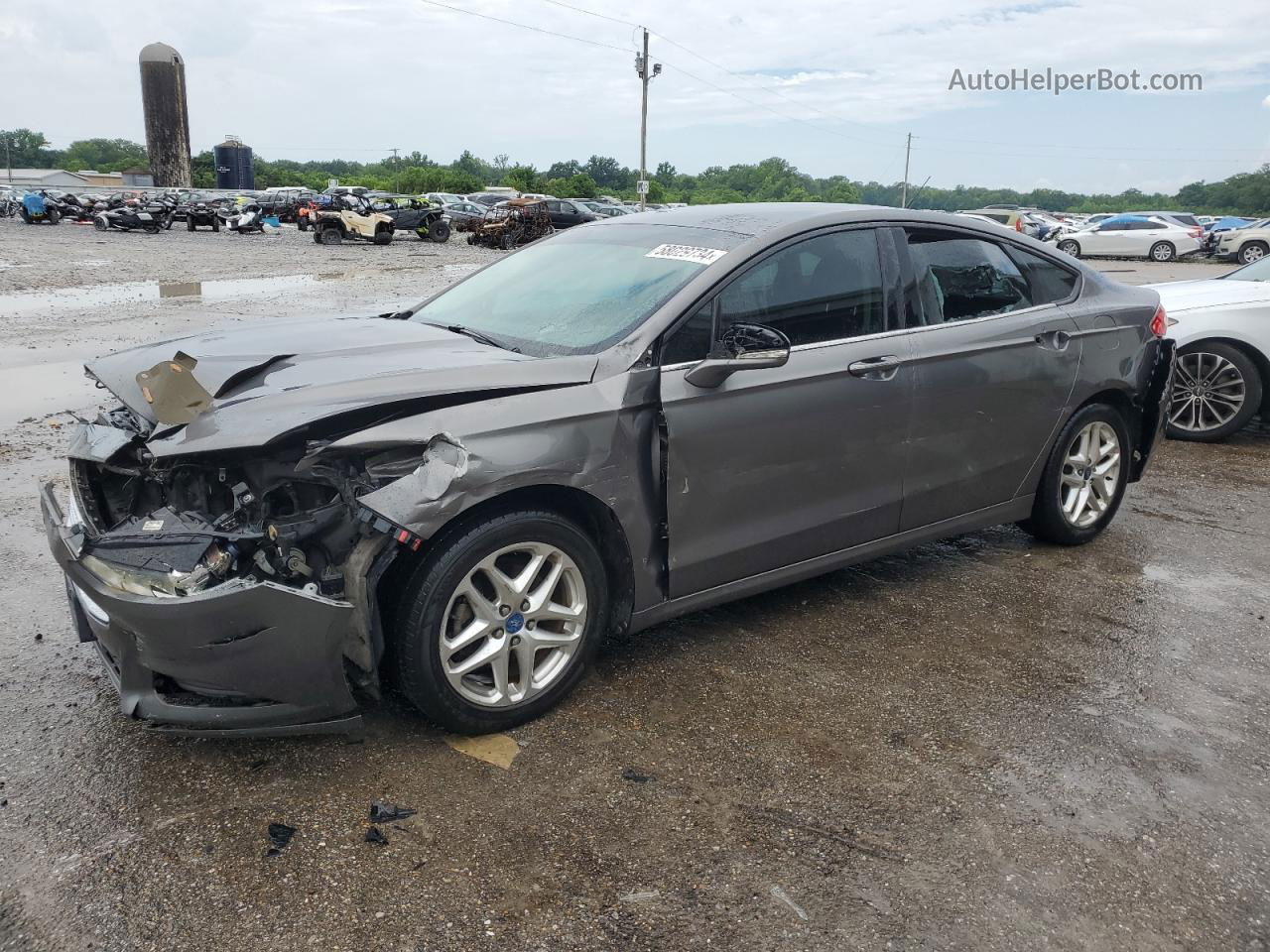 2013 Ford Fusion Se Gray vin: 3FA6P0HR5DR121076