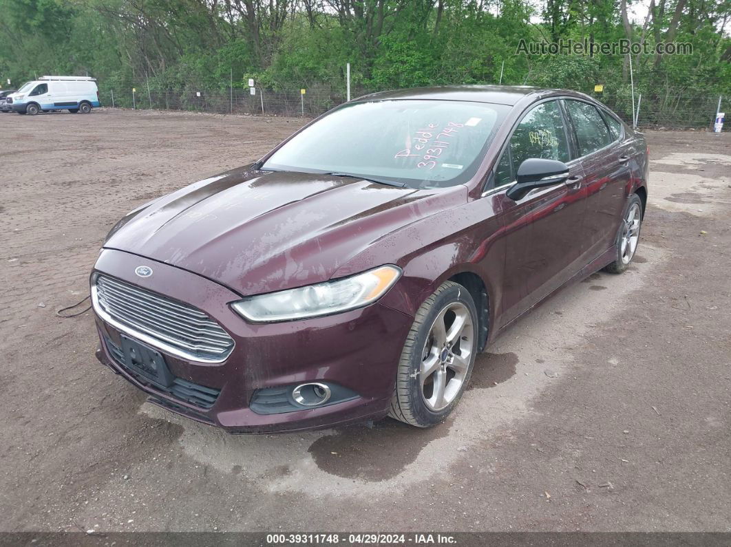 2013 Ford Fusion Se Burgundy vin: 3FA6P0HR5DR124155