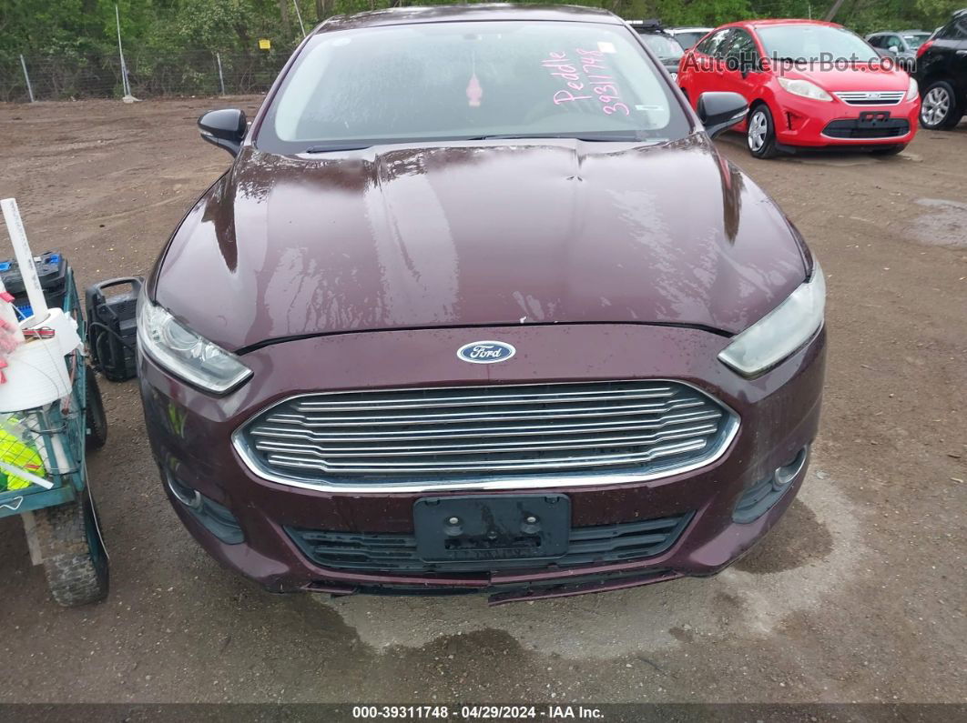 2013 Ford Fusion Se Burgundy vin: 3FA6P0HR5DR124155