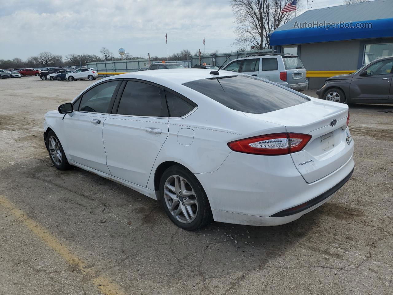 2013 Ford Fusion Se White vin: 3FA6P0HR5DR179429