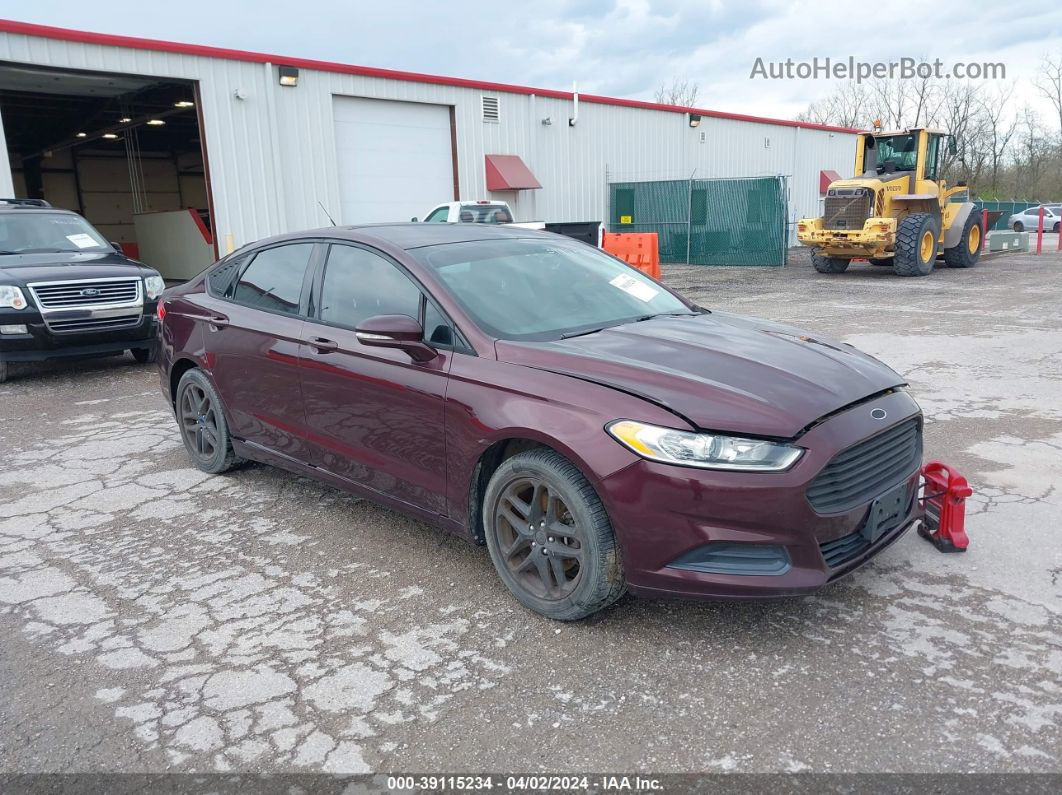 2013 Ford Fusion Se Maroon vin: 3FA6P0HR5DR195033