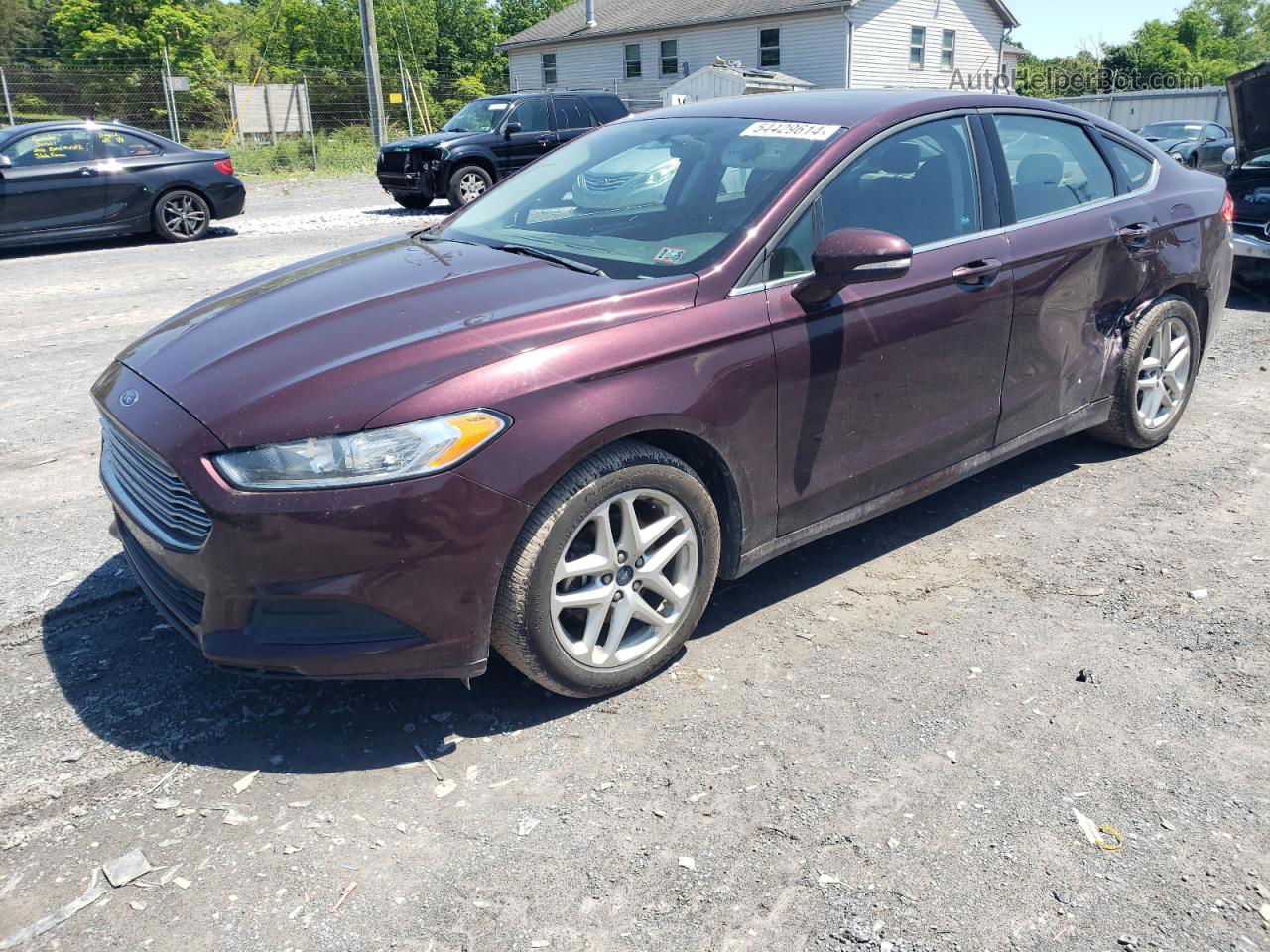 2013 Ford Fusion Se Maroon vin: 3FA6P0HR5DR217760