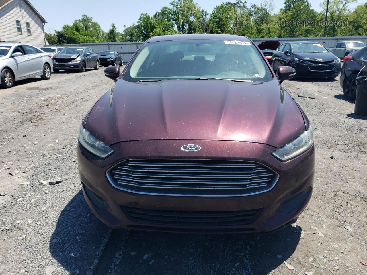 2013 Ford Fusion Se Темно-бордовый vin: 3FA6P0HR5DR217760