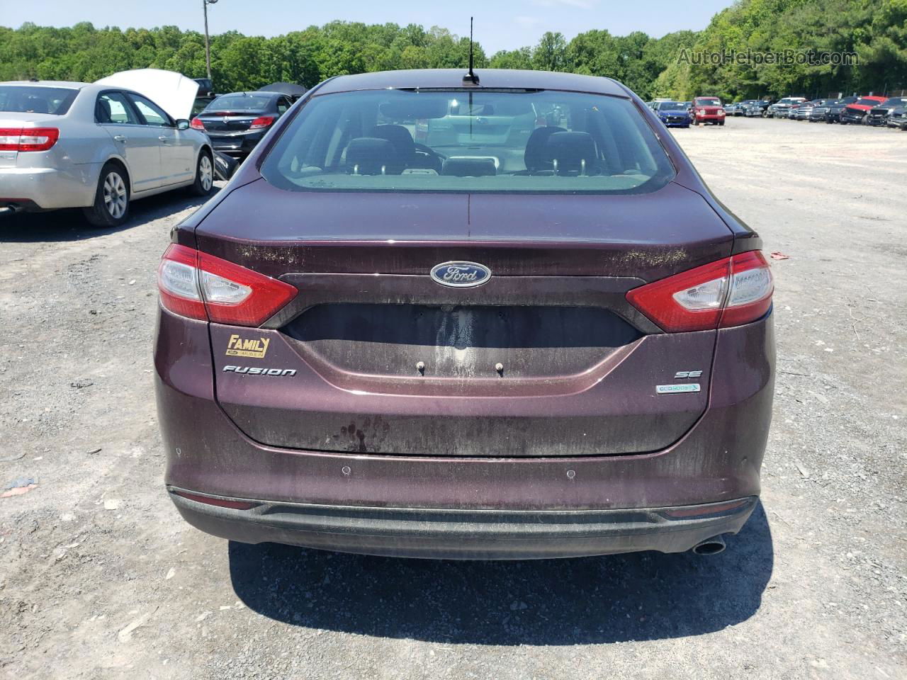 2013 Ford Fusion Se Maroon vin: 3FA6P0HR5DR217760