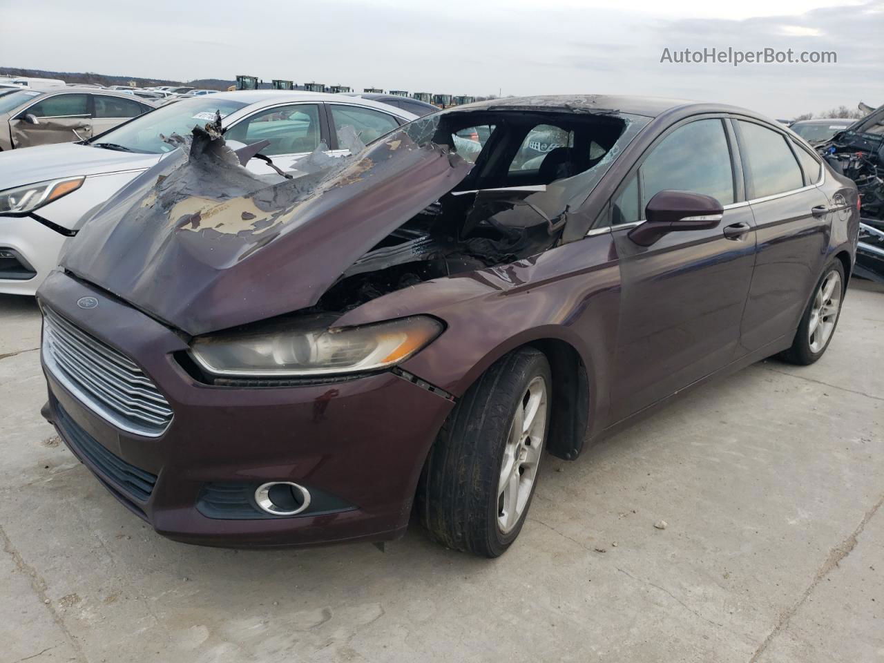 2013 Ford Fusion Se Maroon vin: 3FA6P0HR5DR355783