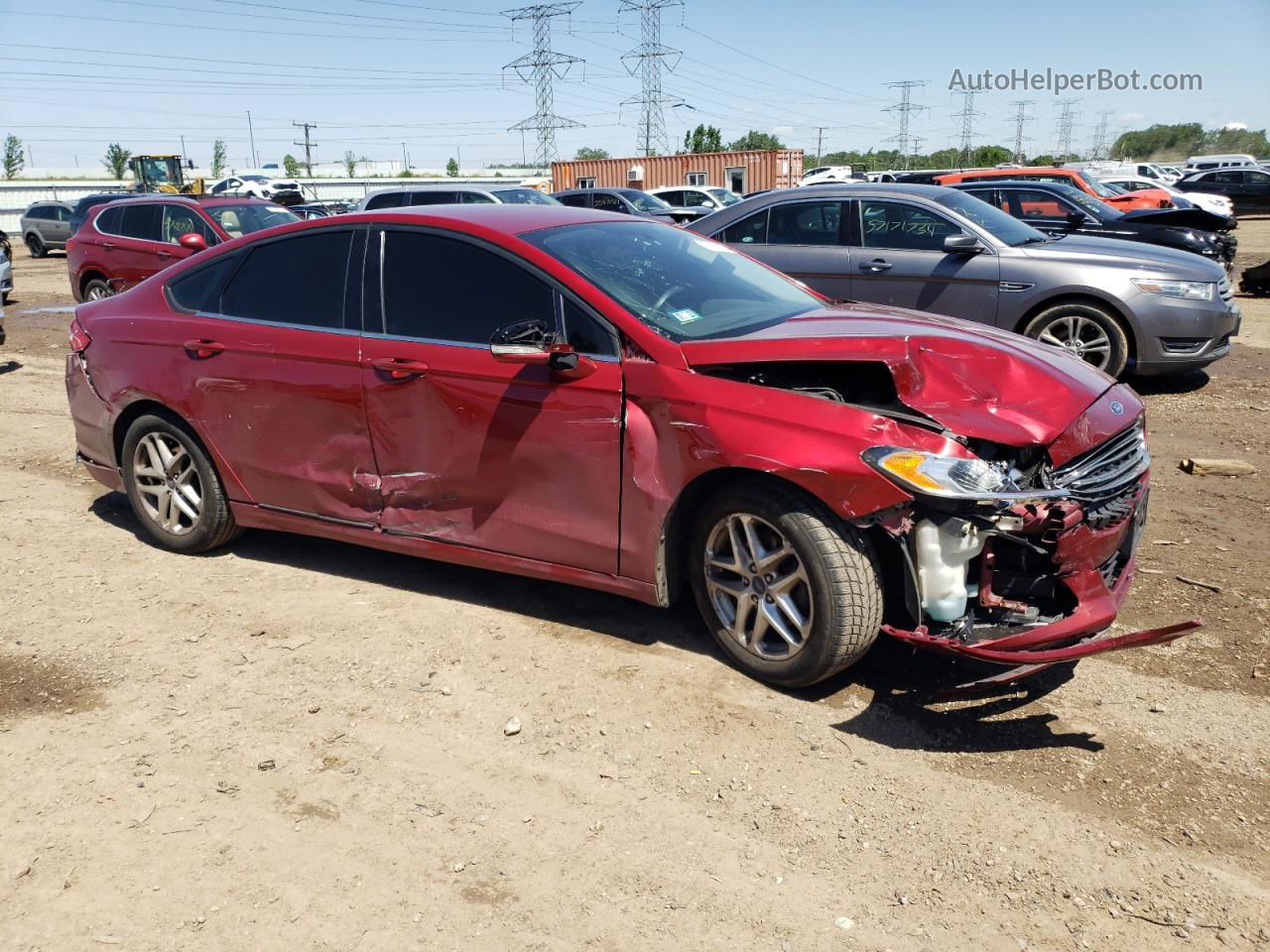 2013 Ford Fusion Se Red vin: 3FA6P0HR6DR131681