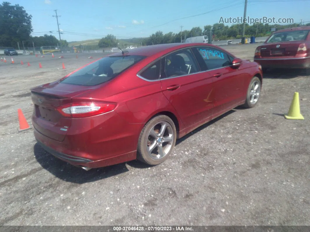 2013 Ford Fusion Se Red vin: 3FA6P0HR6DR161814