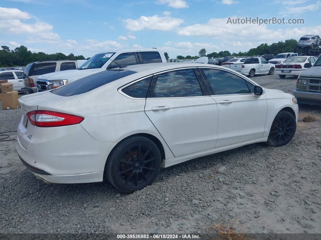 2013 Ford Fusion Se White vin: 3FA6P0HR6DR188852