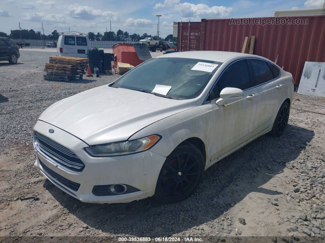 2013 Ford Fusion Se White vin: 3FA6P0HR6DR188852