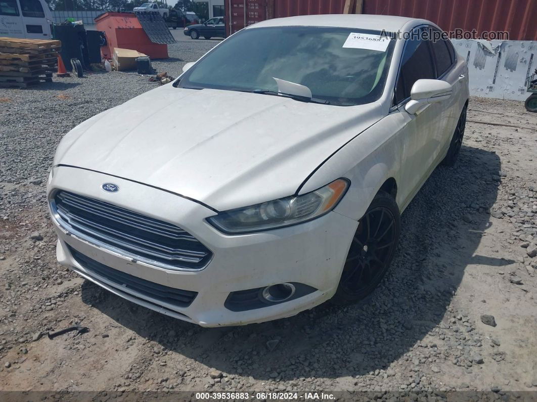 2013 Ford Fusion Se White vin: 3FA6P0HR6DR188852