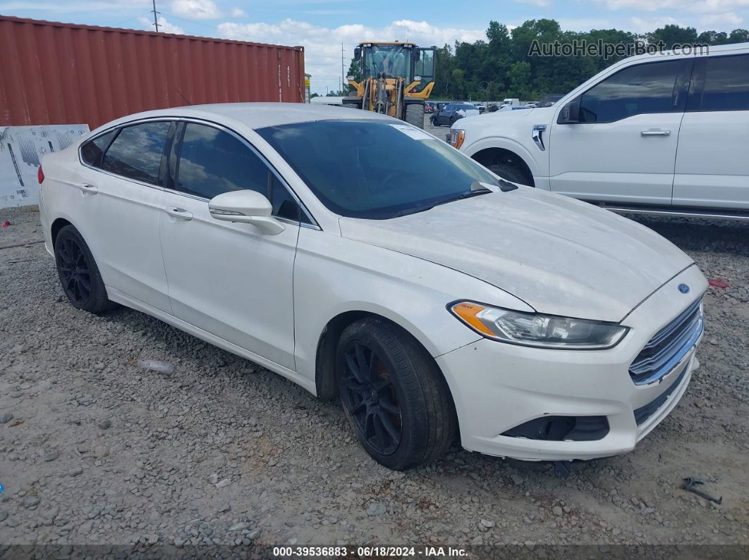 2013 Ford Fusion Se White vin: 3FA6P0HR6DR188852