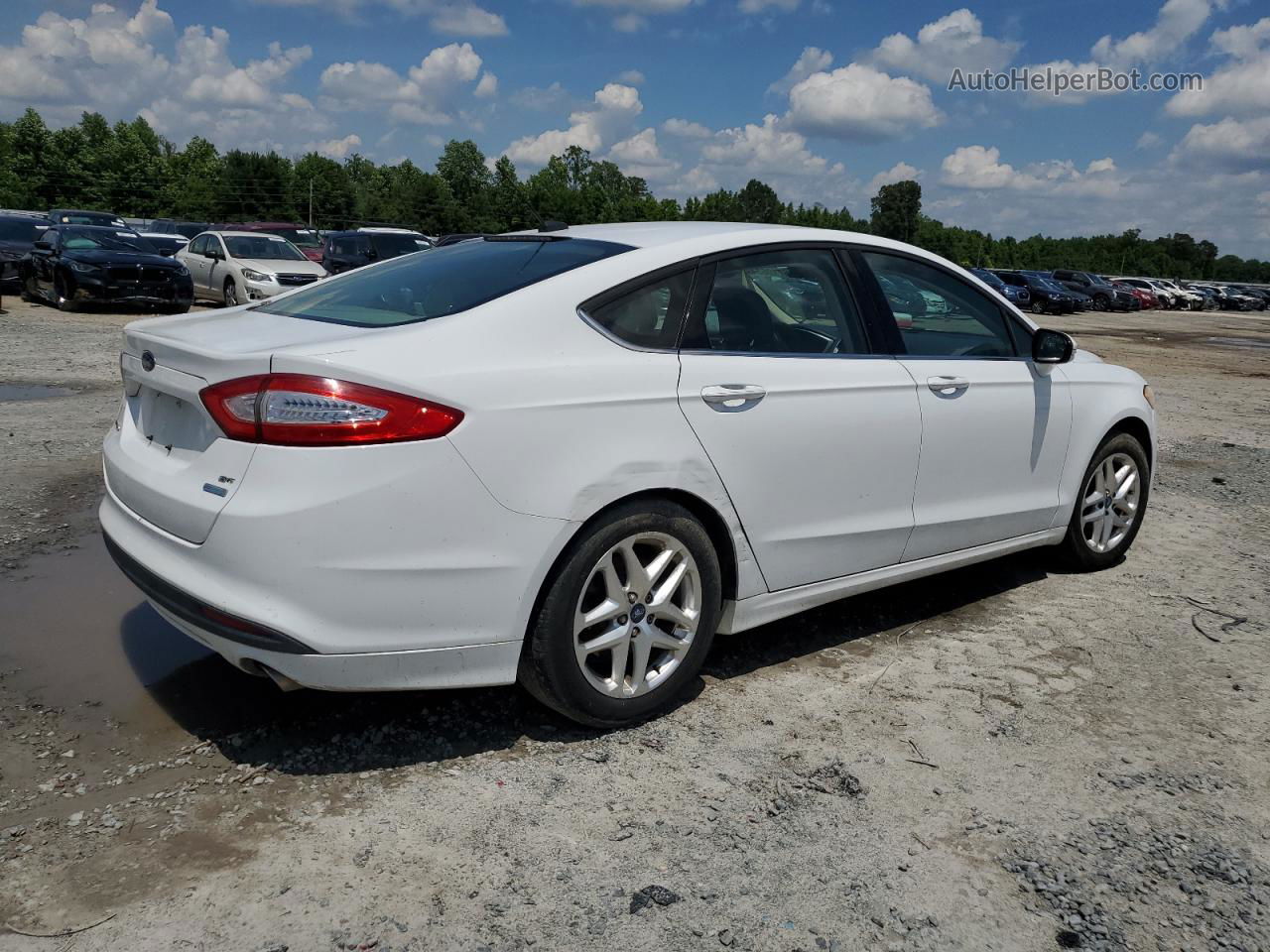 2013 Ford Fusion Se White vin: 3FA6P0HR6DR246586